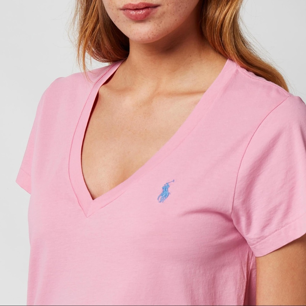 Ralph Lauren Sport Pink V-Neck T-shirt
